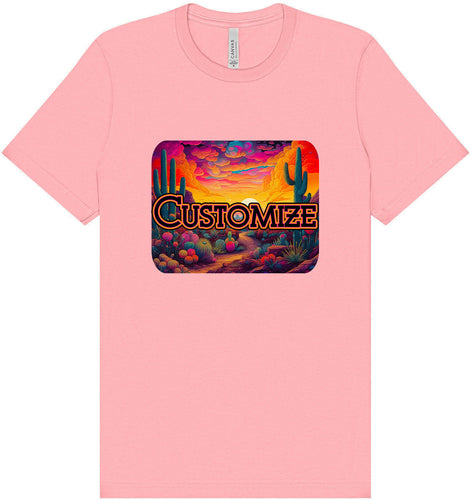 Custom Neon Desert Adult Bella Canvas Shirt