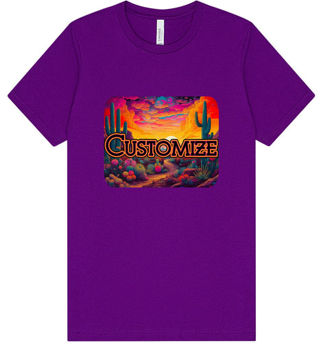 Custom Neon Desert Adult Bella Canvas Shirt