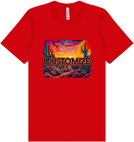 Custom Neon Desert Adult Bella Canvas Shirt