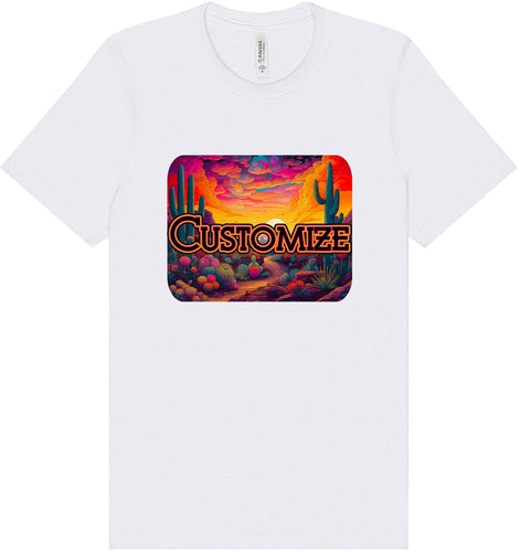Custom Neon Desert Adult Bella Canvas Shirt
