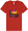 Custom Neon Desert Unisex V-Neck Shirt