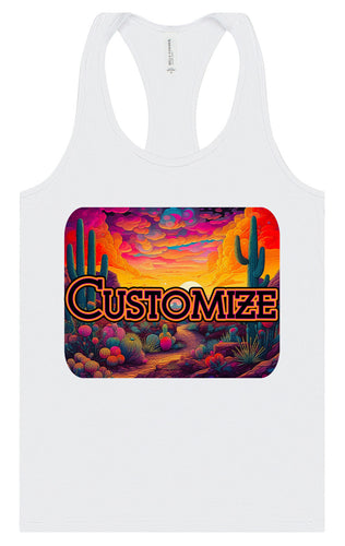 Custom Neon Desert Women's Racerback Tank
