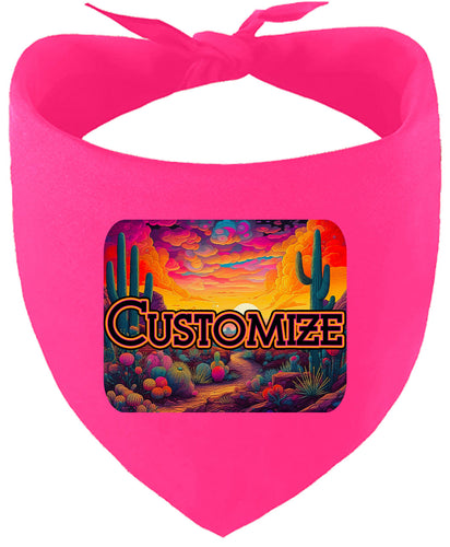 Custom Neon Desert Pet Bandana