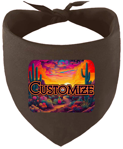 Custom Neon Desert Pet Bandana