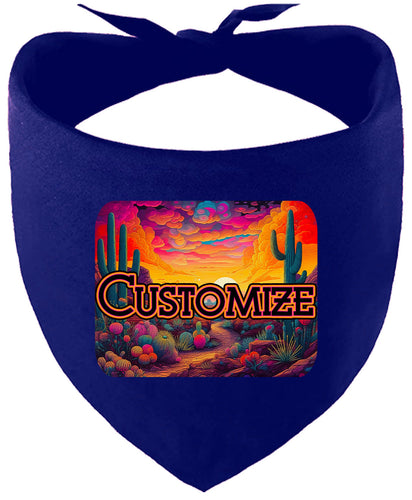 Custom Neon Desert Pet Bandana