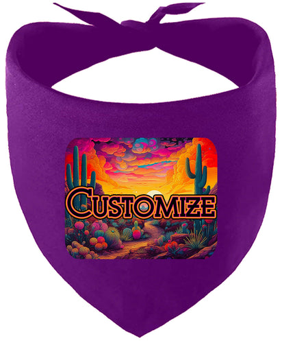 Custom Neon Desert Pet Bandana