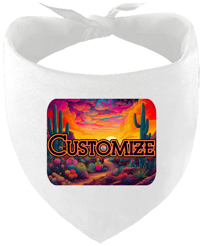 Custom Neon Desert Pet Bandana