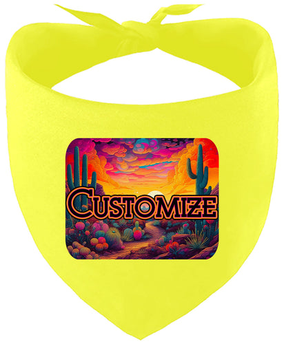Custom Neon Desert Pet Bandana