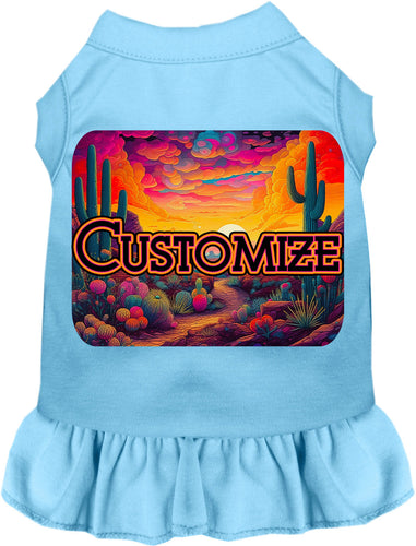 Custom Neon Desert Pet Dress