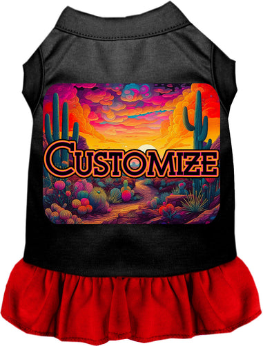 Custom Neon Desert Pet Dress