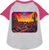 Custom Neon Desert Pet Raglan Shirts