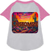 Custom Neon Desert Pet Raglan Shirts