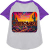Custom Neon Desert Pet Raglan Shirts