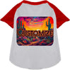 Custom Neon Desert Pet Raglan Shirts