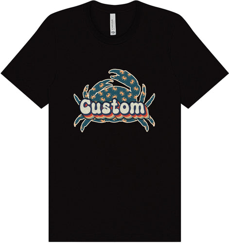 Custom Retro Crabs Adult Bella Canvas Shirt