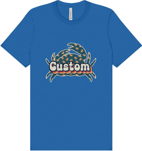 Custom Retro Crabs Adult Bella Canvas Shirt