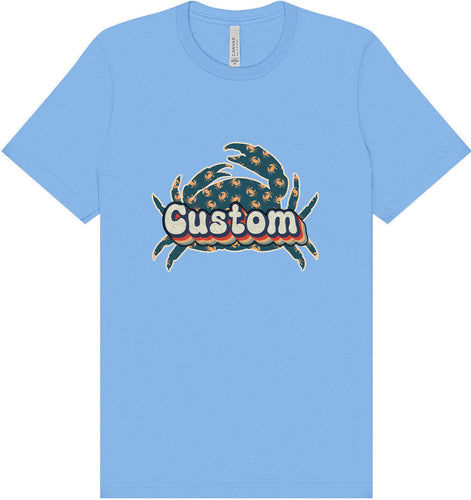 Custom Retro Crabs Adult Bella Canvas Shirt