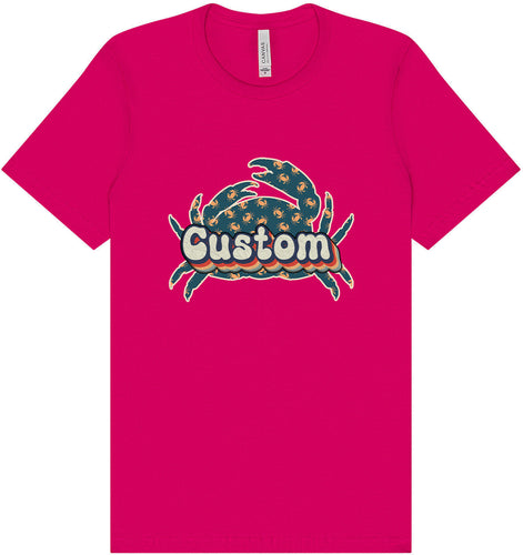 Custom Retro Crabs Adult Bella Canvas Shirt