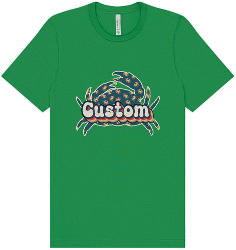 Custom Retro Crabs Adult Bella Canvas Shirt