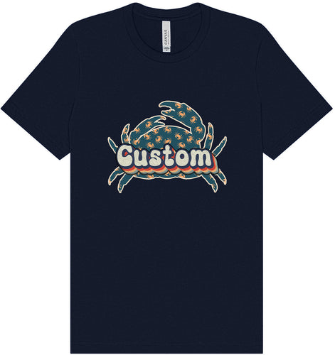 Custom Retro Crabs Adult Bella Canvas Shirt
