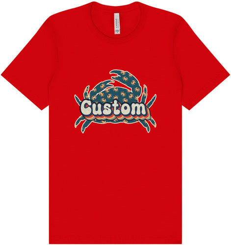 Custom Retro Crabs Adult Bella Canvas Shirt
