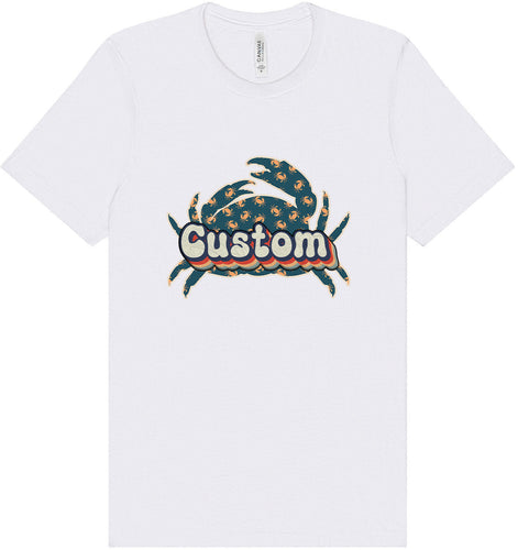 Custom Retro Crabs Adult Bella Canvas Shirt