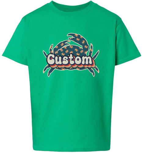 Custom Retro Crabs Children's Gildan Soft Shirt