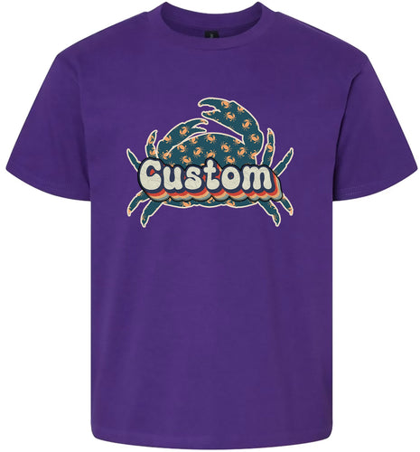 Custom Retro Crabs Children's Gildan Soft Shirt