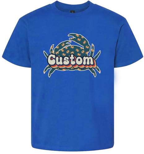 Custom Retro Crabs Children's Gildan Soft Shirt