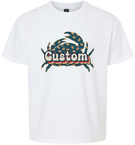 Custom Retro Crabs Children's Gildan Soft Shirt
