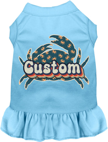 Custom Retro Crabs Pet Dress