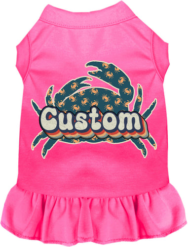 Custom Retro Crabs Pet Dress