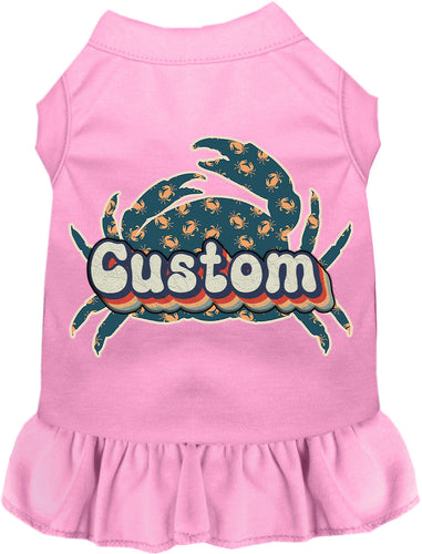 Custom Retro Crabs Pet Dress