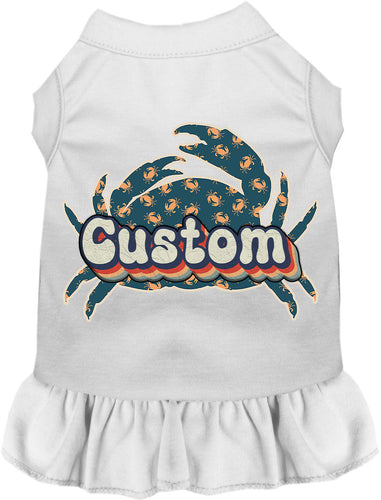 Custom Retro Crabs Pet Dress