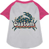 Custom Retro Crabs Pet Raglan Shirts