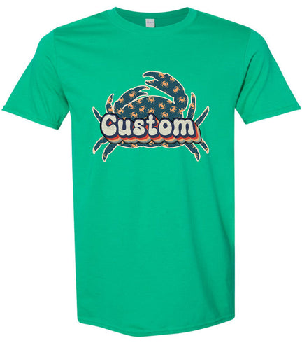 Custom Retro Crabs Adult Gildan Soft Shirt