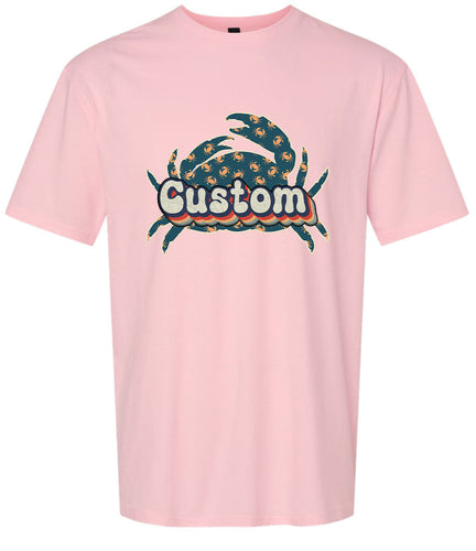 Custom Retro Crabs Adult Gildan Soft Shirt