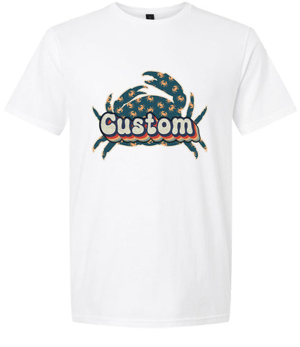 Custom Retro Crabs Adult Gildan Soft Shirt