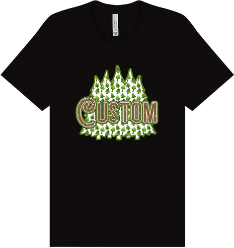 Custom Woodland Trees Adult Bella Canvas Shirt