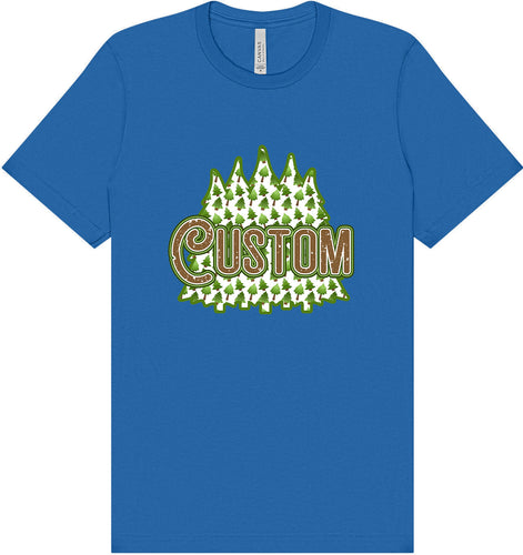 Custom Woodland Trees Adult Bella Canvas Shirt