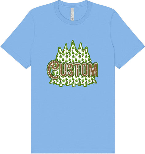 Custom Woodland Trees Adult Bella Canvas Shirt