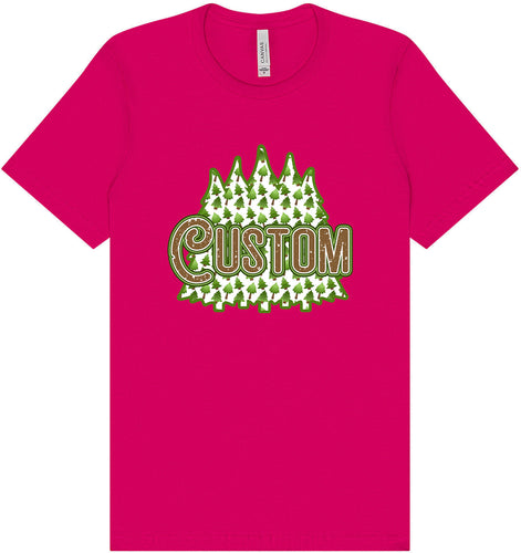 Custom Woodland Trees Adult Bella Canvas Shirt
