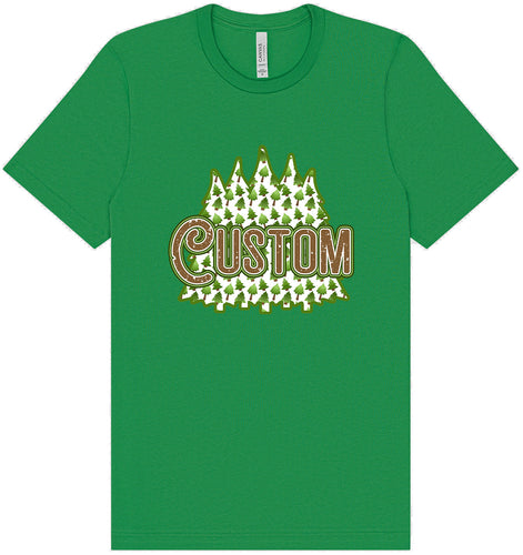 Custom Woodland Trees Adult Bella Canvas Shirt