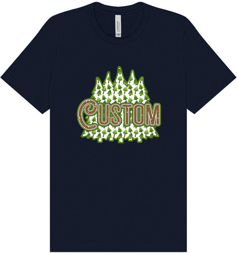 Custom Woodland Trees Adult Bella Canvas Shirt
