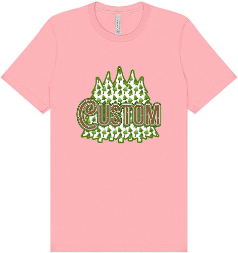 Custom Woodland Trees Adult Bella Canvas Shirt