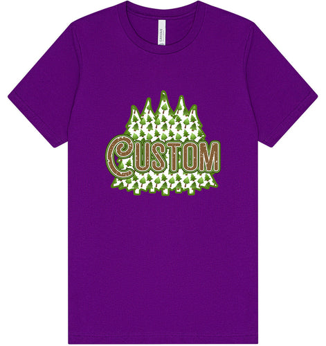 Custom Woodland Trees Adult Bella Canvas Shirt