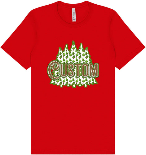 Custom Woodland Trees Adult Bella Canvas Shirt