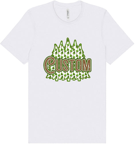 Custom Woodland Trees Adult Bella Canvas Shirt