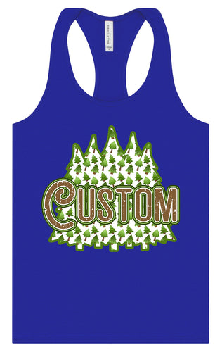 Custom Woodland Trees Women's Racerback Tank