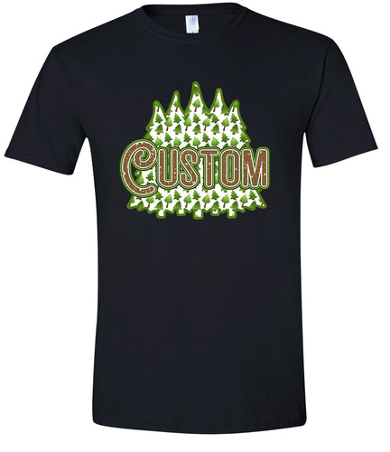 Custom Woodland Trees Adult Gildan Soft Shirt